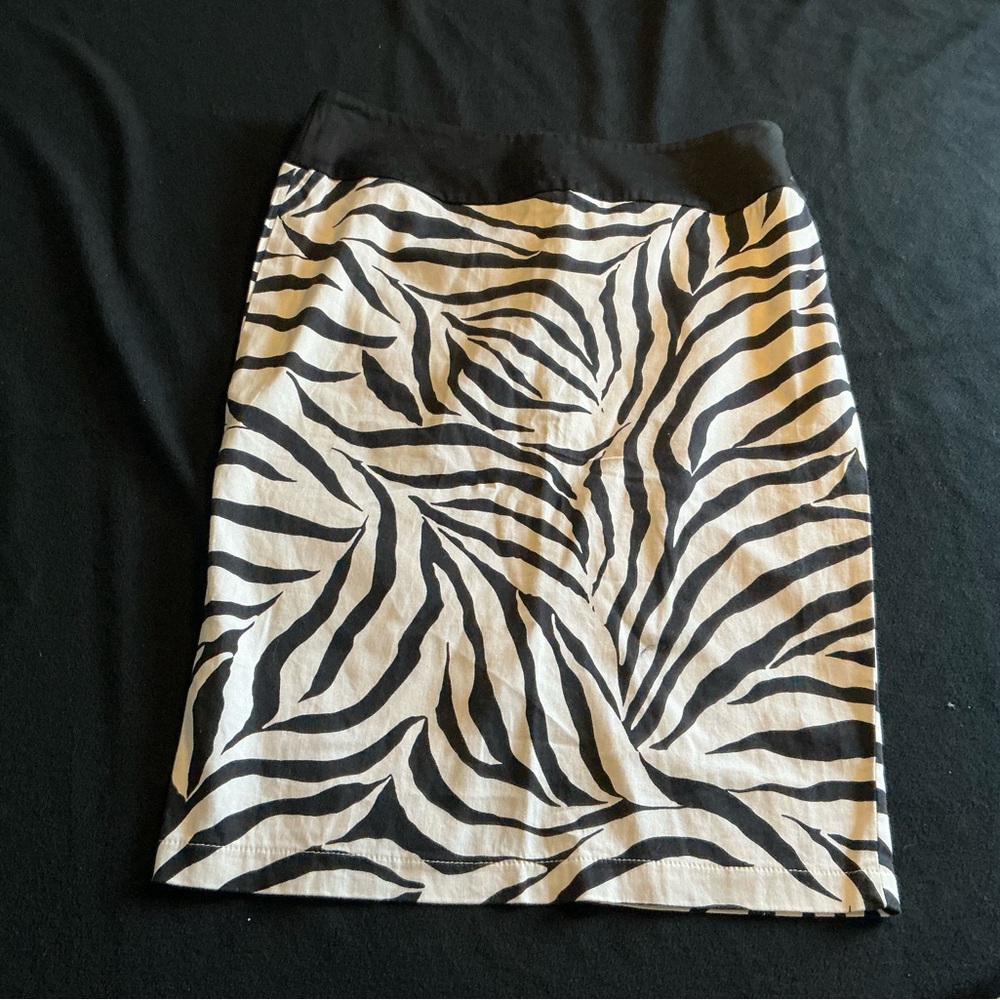 Rinascimento Zebra Pattern Pencil Skirt